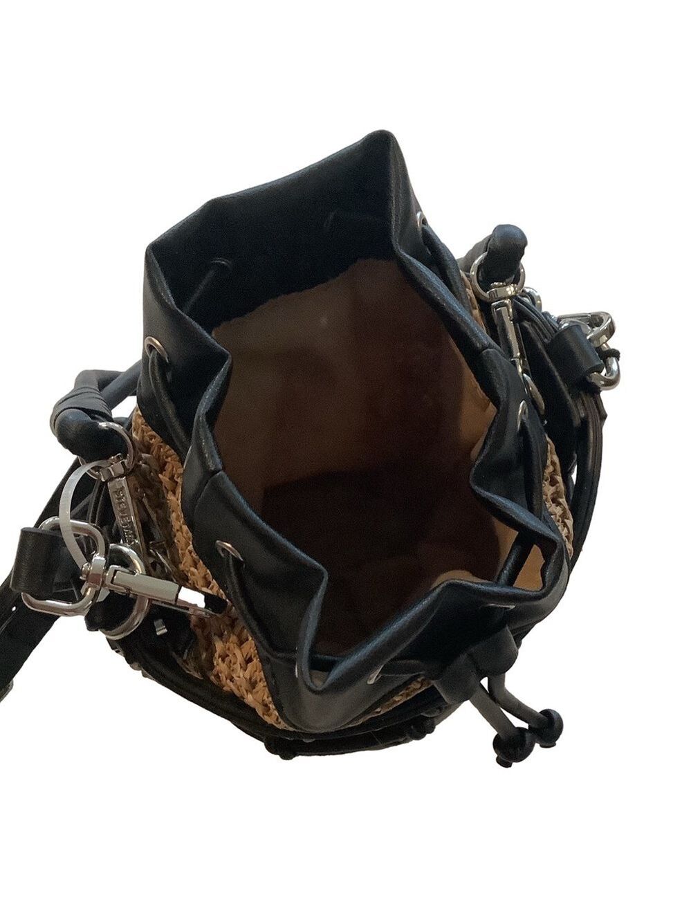 Steve Madden Natblack Blochan Drawstring Bucket Bag New - Picture 5 of 6